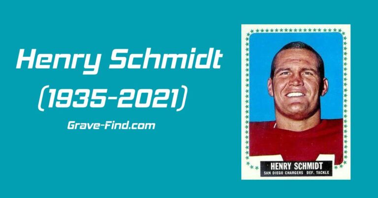 Henry Schmidt (1935-2021) American Football Player