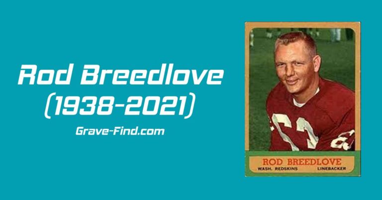 Rod Breedlove (1938-2021) American Football Player