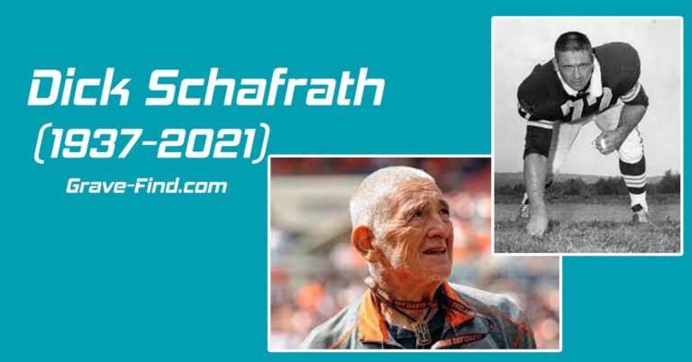 Dick Schafrath (1937-2021) Football Player – Grave Find