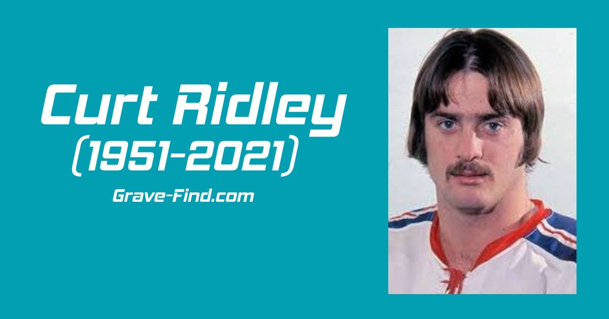 Curt Ridley (1951-2021) Canadian ice Hockey Player