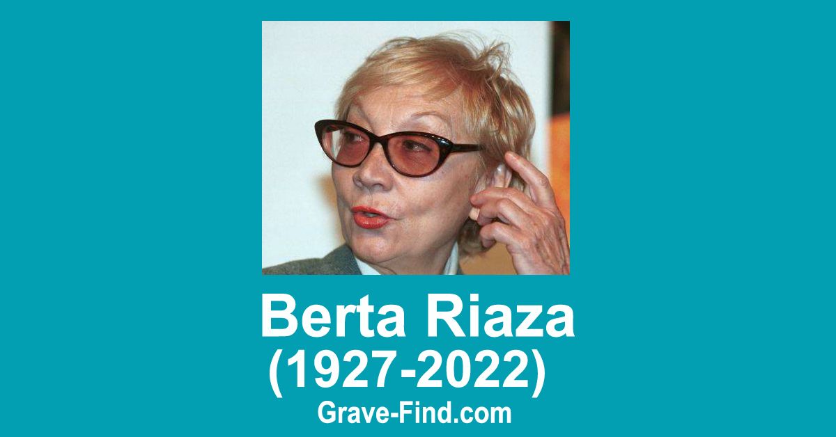 Berta Riaza (1927-2022) Find a Grave Memorial