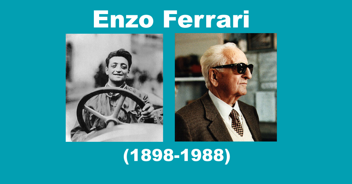 Enzo Ferrari (1898-1988) Italian Race Car Driver and Entrepreneur